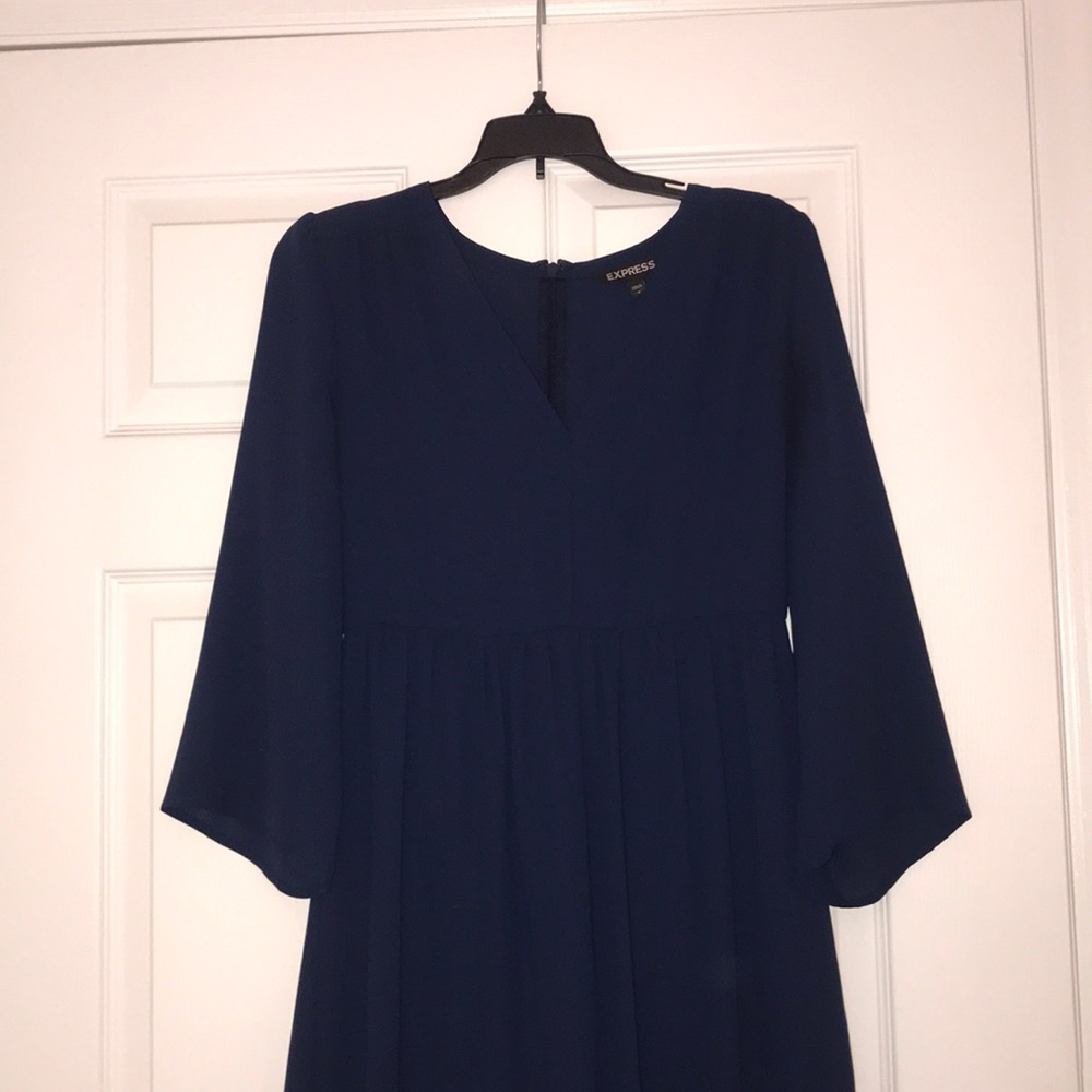Express low cut bell sleeve dress